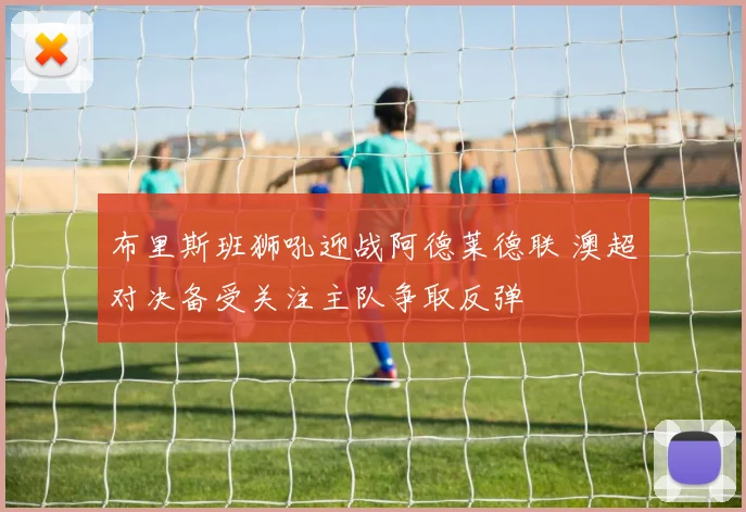 布里斯班狮吼迎战阿德莱德联 澳超对决备受关注主队争取反弹